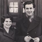 Svatební fotografie Rity Budínové se Zdeňkem Mlynářem, 1956